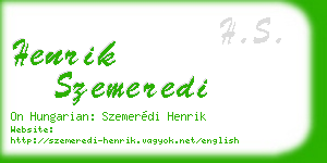 henrik szemeredi business card