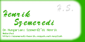 henrik szemeredi business card